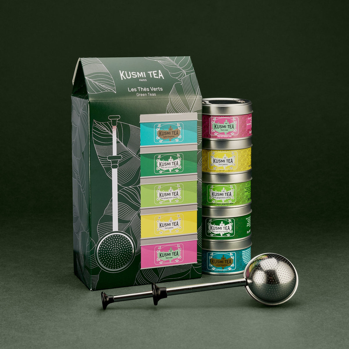Coffret Les Thés Verts bio avec infuseur à thé - 2