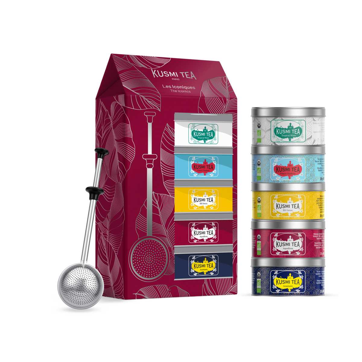 Coffret Les Iconiques bio avec infuseur à thé - 1